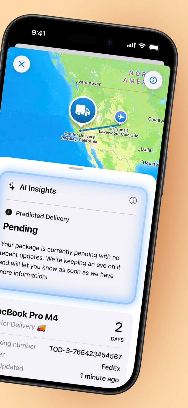 Package Tracker App Store screenshots, screenshot 2