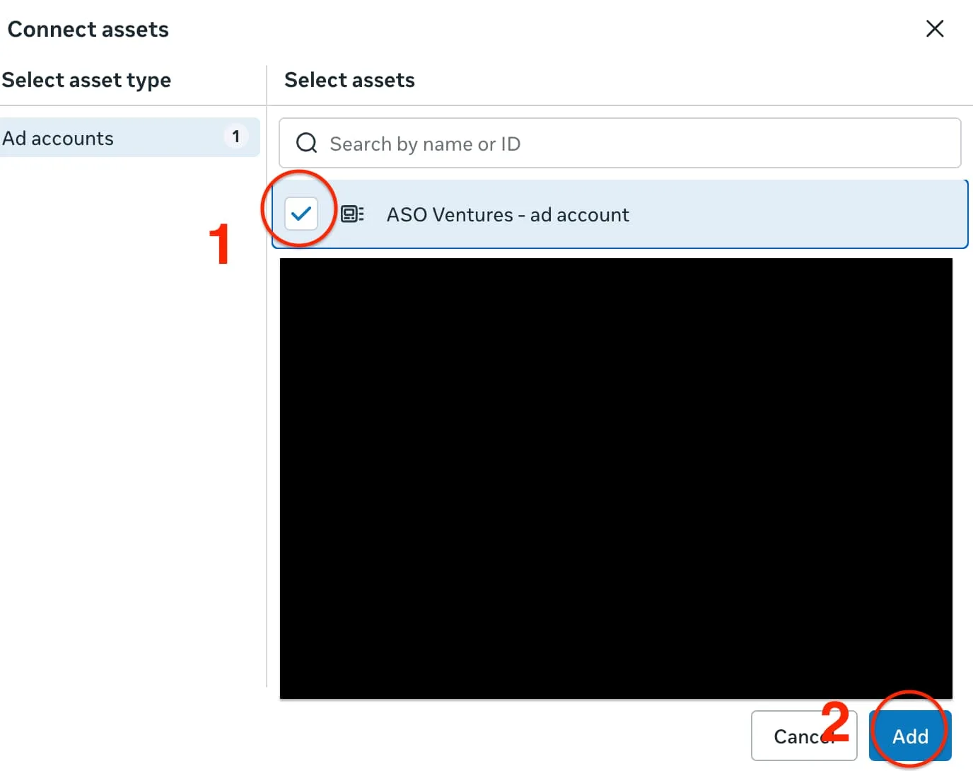 Assigning ad account access to a pixel
