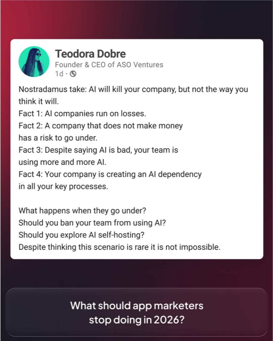Post from Applift about Teodora Dobre